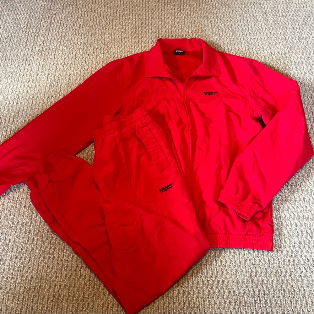 Vintage Red 2 Piece Track Suit, Snipes Brand